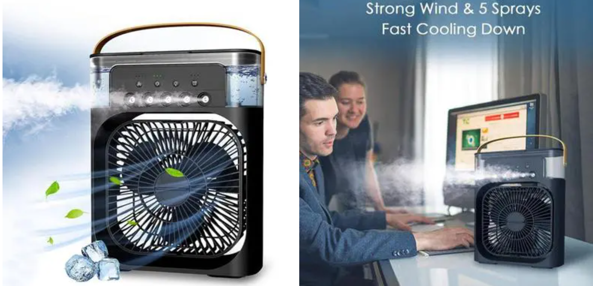 Portable USB Air Cooler Fan with Dream Light and Humidifier